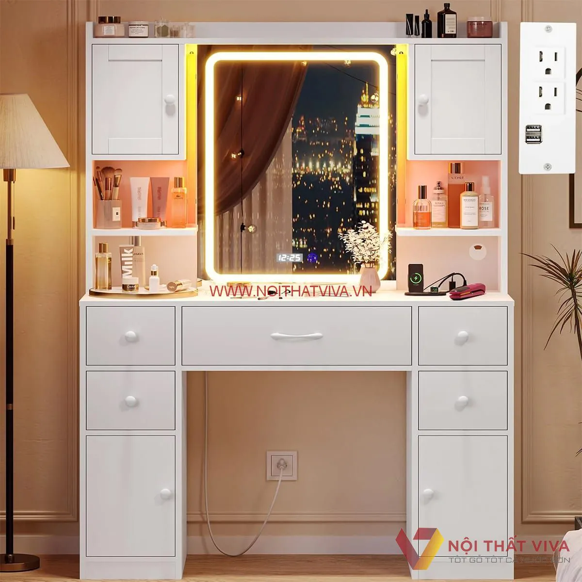 Bàn trang điểm hiện đại có mức giá dao động từ 1,5-8 triệu đồng trên thị trường.