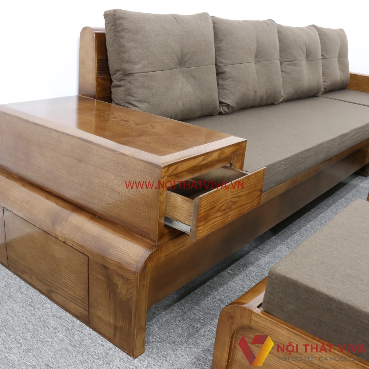 sofa phòng khách bằng gỗ