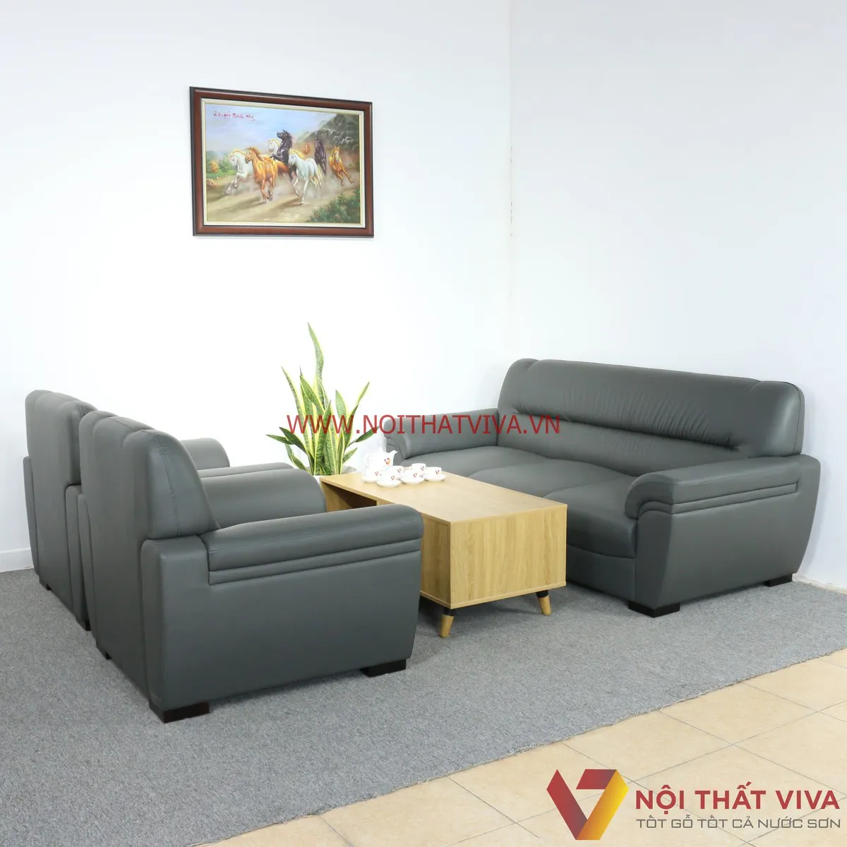 sofa phòng khách bằng gỗ