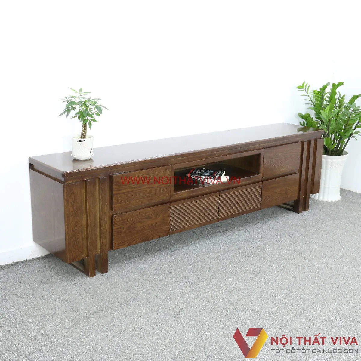 Bí quyết trang trí kệ tivi gỗ phòng khách đẹp hiện đại và ấn tượng 