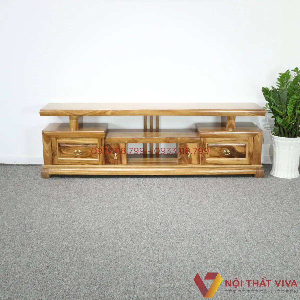 Bí quyết trang trí kệ tivi gỗ phòng khách đẹp hiện đại và ấn tượng 