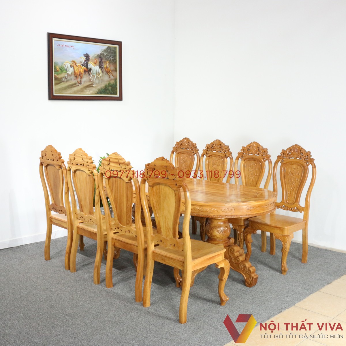 Bộ bàn ăn gỗ 8 ghế tại sao nên mua? Mẫu nào đẹp nhất