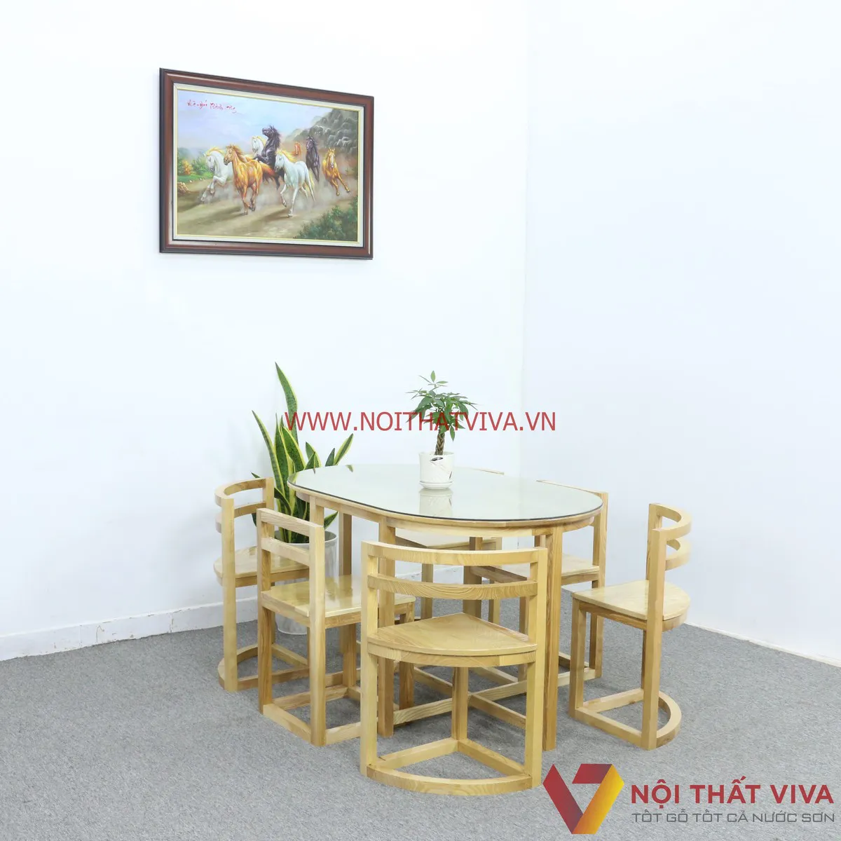 Bộ bàn ăn oval gỗ sồi – mang đến sự sang trọng cho căn bếp của bạn