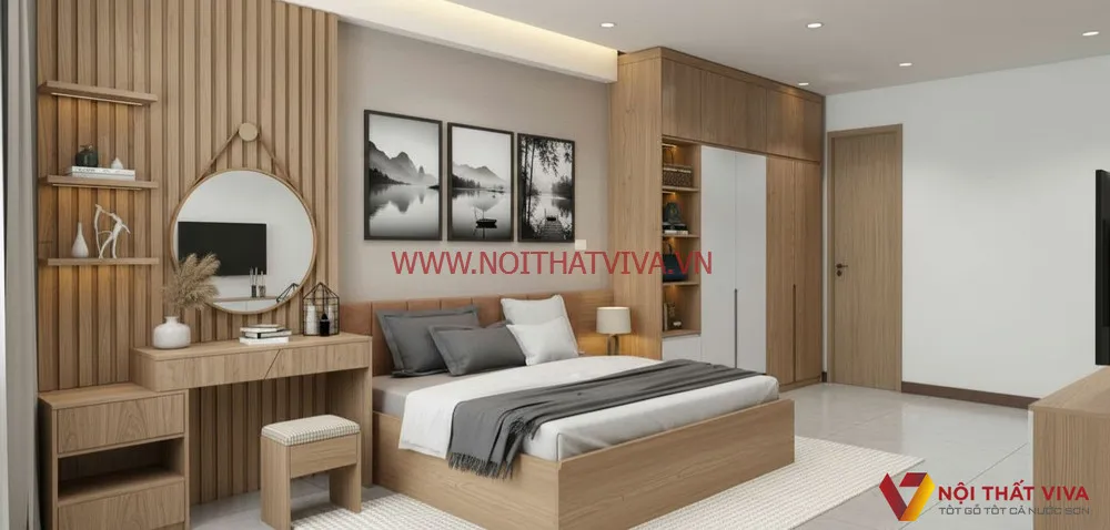 Bộ Giường Ngủ Hiện Đại Kết Hợp Bàn Trang Điểm Đẹp Giá Rẻ  Bộ Giường Ngủ Hiện Đại Kết Hợp Bàn Trang Điểm Đẹp Giá Rẻ