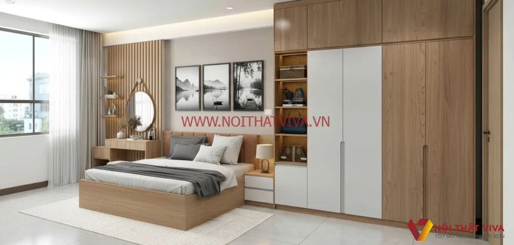 Bộ Giường Ngủ Hiện Đại Kết Hợp Bàn Trang Điểm Đẹp Giá Rẻ  Bộ Giường Ngủ Hiện Đại Kết Hợp Bàn Trang Điểm Đẹp Giá Rẻ