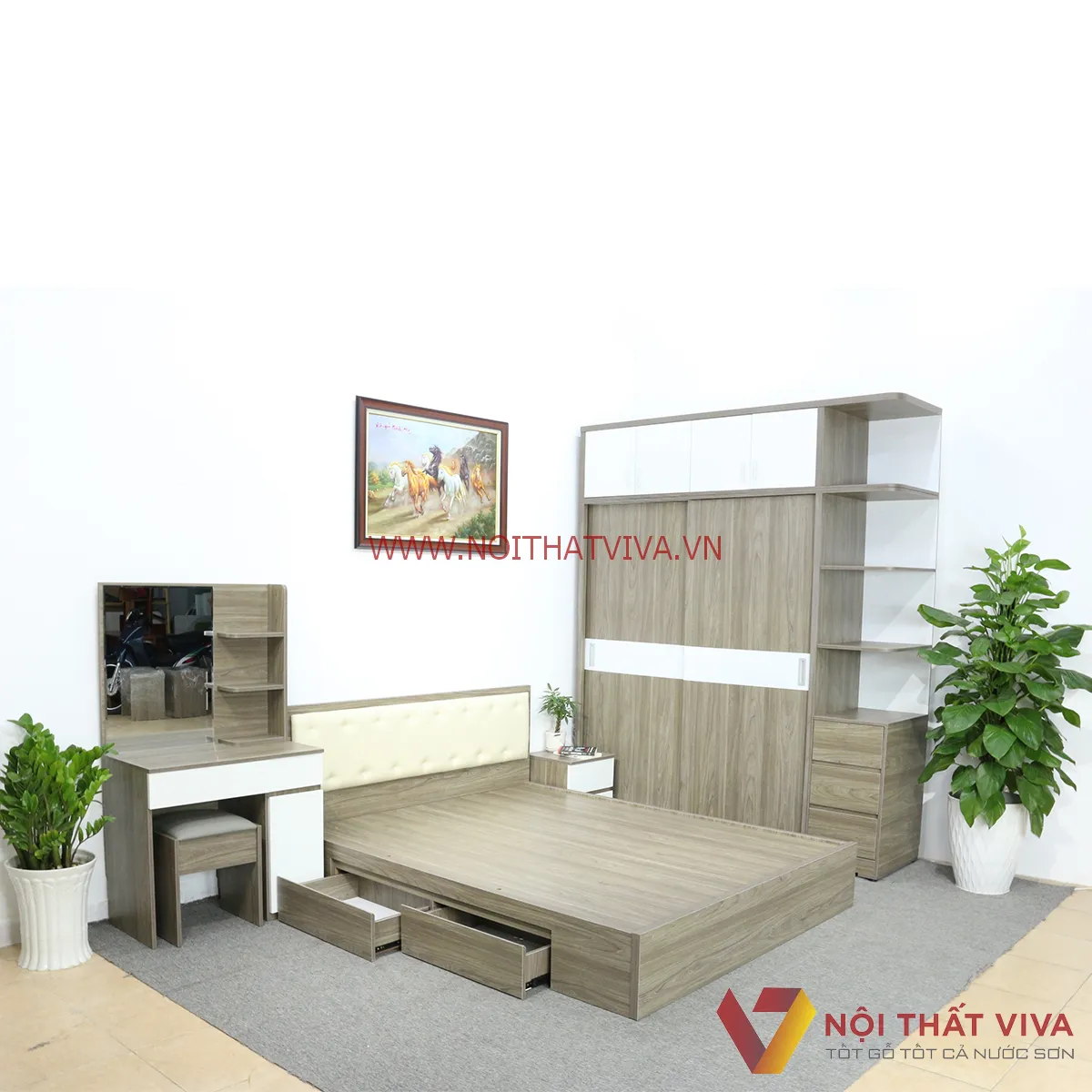 Combo nội thất phòng ngủ đẹp, giá rẻ, hỗ trợ vận chuyển và lắp đặt thuận tiện.