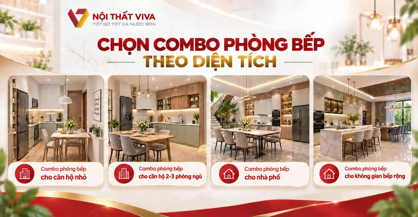 C&aacute;ch chọn combo bếp theo diện t&iacute;ch ph&ograve;ng