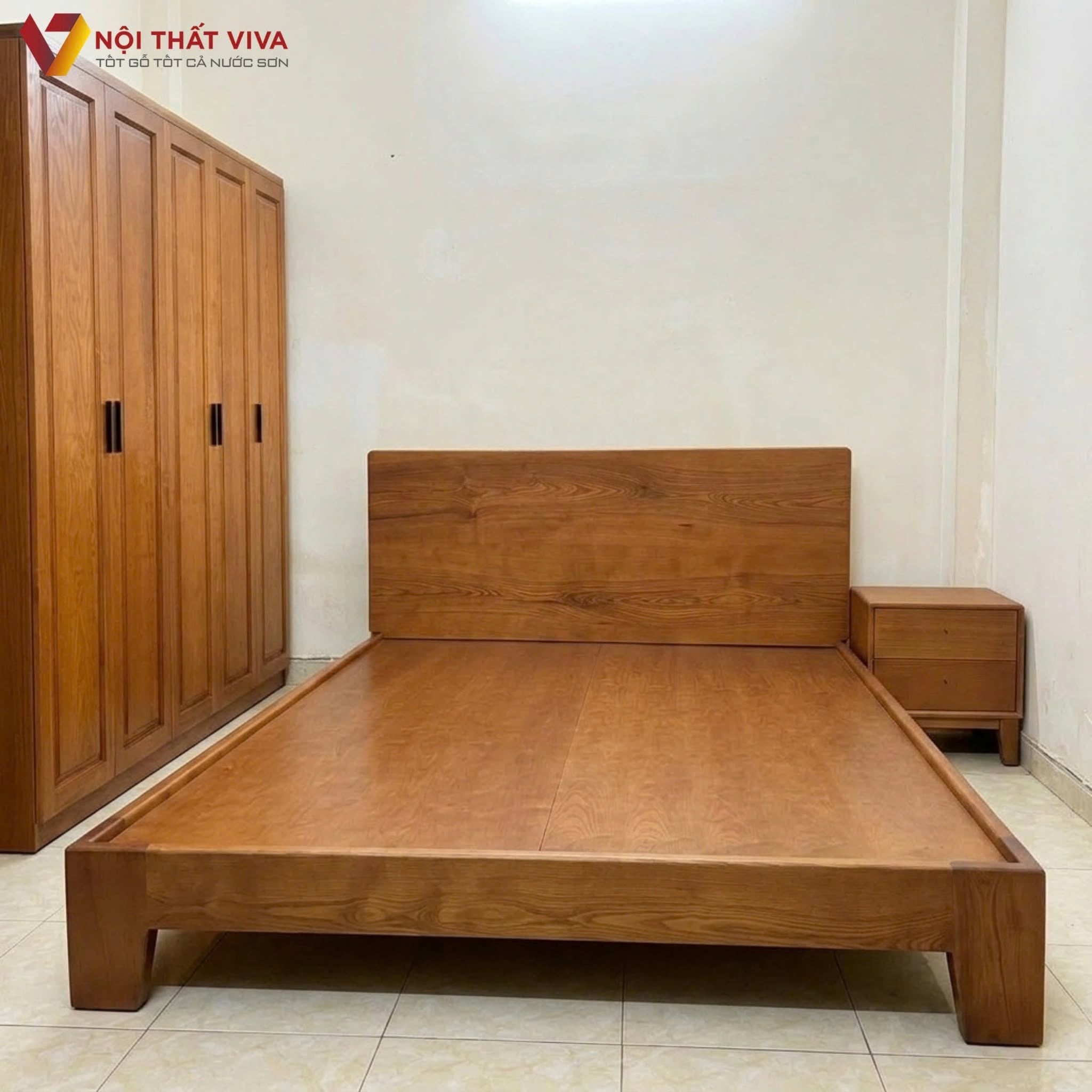 Bộ ph&ograve;ng ngủ gỗ xoan đ&agrave;o