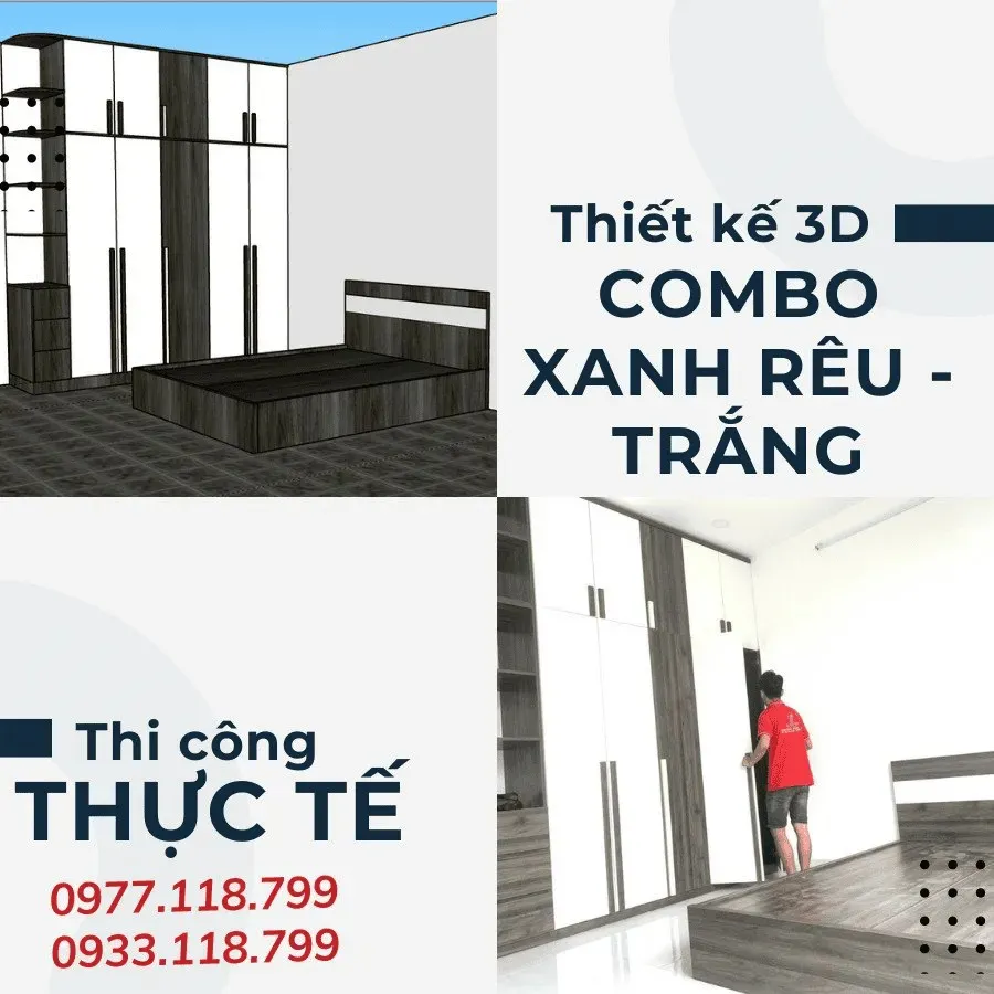 Combo phòng ngủ gỗ công nghiệp