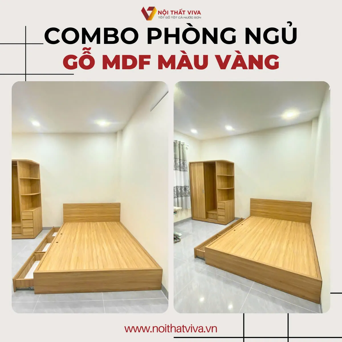 Combo phòng ngủ gỗ công nghiệp