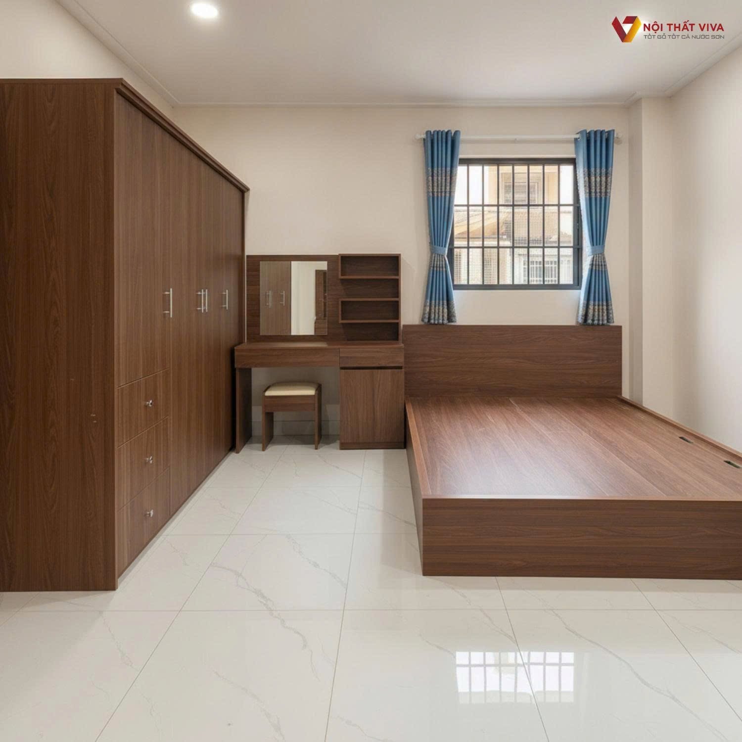 Combo ph&ograve;ng ngủ gỗ c&ocirc;ng nghiệp ho&agrave;n thiện tại c&ocirc;ng tr&igrave;nh