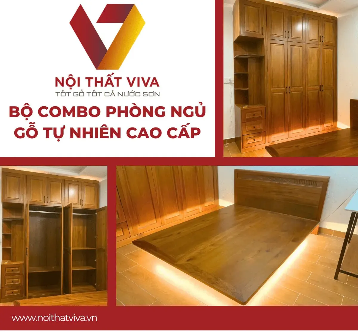 Combo Phòng Ngủ Gỗ Tự Nhiên