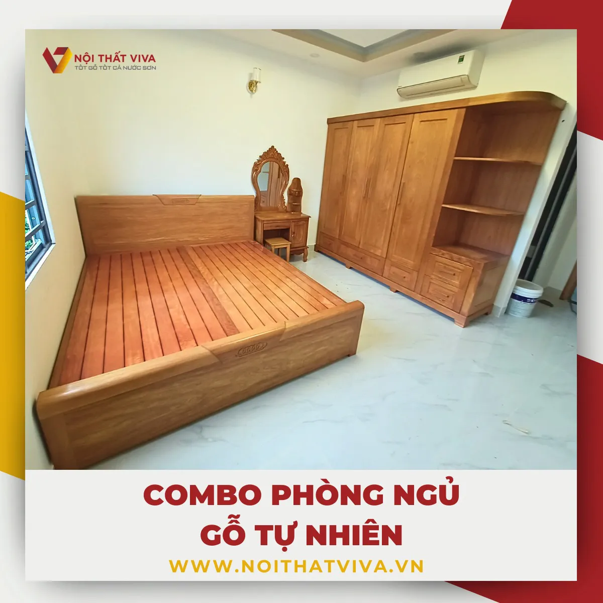 Combo Phòng Ngủ Gỗ Tự Nhiên