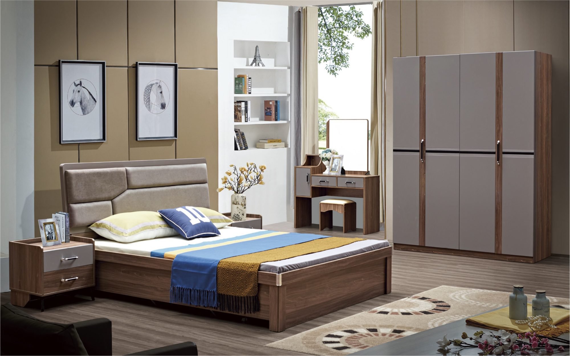 Combo phòng ngủ hiện đại gỗ tự nhiên và gỗ MDF, giảm giá 20-30% TP.HCM