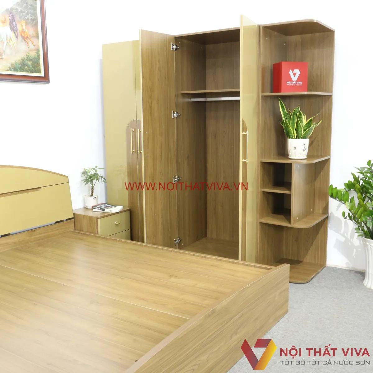 Combo tủ và giường ngủ giá rẻ chất lượng nhất để decor phòng ngủ đẹp