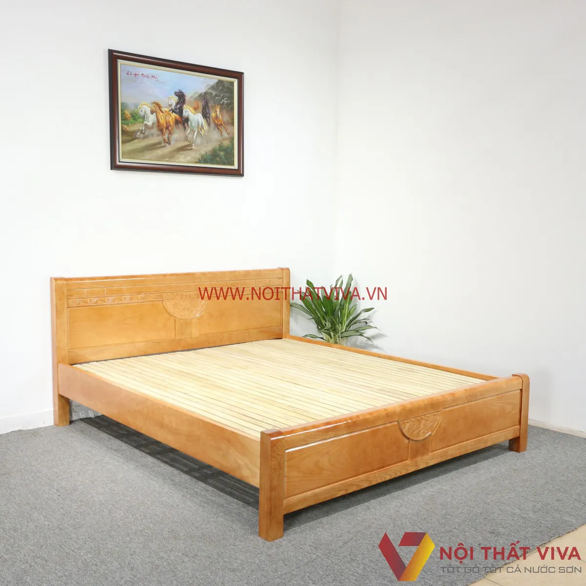 Êm ái, chuẩn đẹp với những mẫu giường ngủ gỗ sồi 2mx2m2 