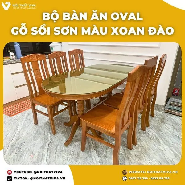 Giao Lắp Bàn Ăn Gỗ Sồi Nga 6 Ghế - Mẫu Đẹp, Chất Lượng, Giá Hấp Dẫn