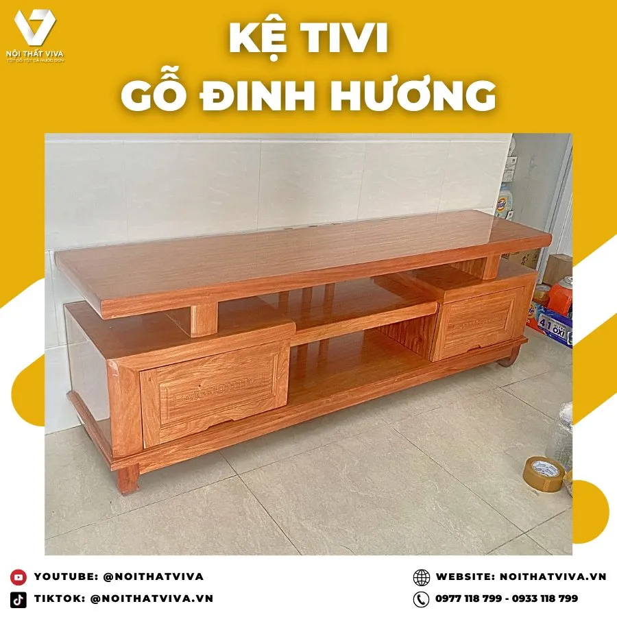 Giao Lắp Kệ Tivi Gỗ Đinh Hương - Sự Sang Trọng và Đẳng Cấp