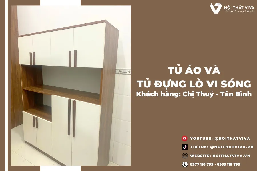 Giao Lắp Tủ Áo Quần MDF Và Tủ Đựng Lò Vi Sóng 