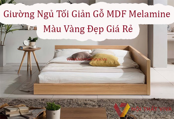 Mẫu giường gỗ công nghiệp MDF đẹp, chắc chắn.