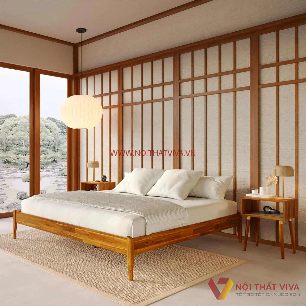 Giường kiểu Nhật đặc biệt phù hợp với người già, trẻ con vì có chân giường thấp.