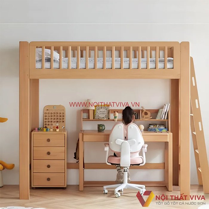 Mẫu giường tầng được sử dụng phổ biến tại nhiều gia đình.