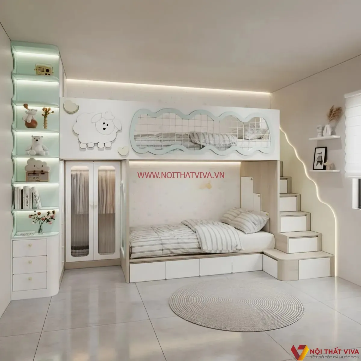 Tổng Hợp Mẫu Giường Tầng Trẻ Em Đẹp Gi&aacute; Rẻ, Giường Tầng Cho B&eacute; Trai, B&eacute; G&aacute;i 