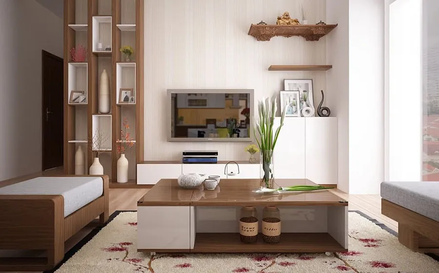 tủ trang trí phòng khách hiện đại