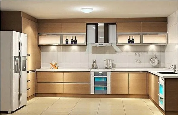 Tủ bếp gỗ công nghiệp
