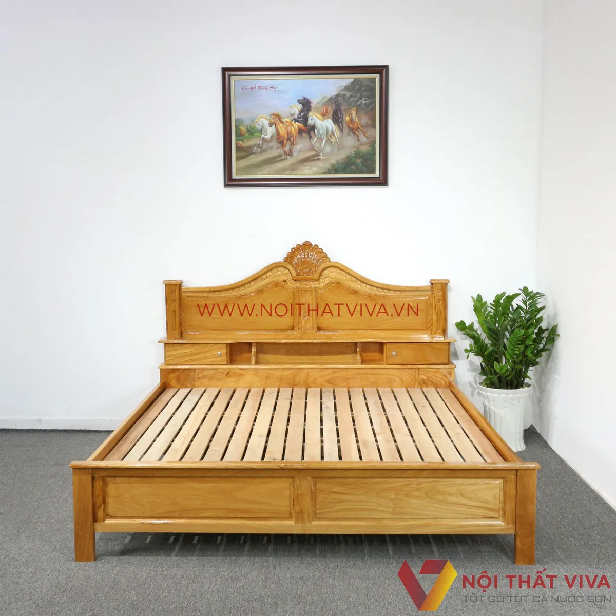 Giường Gỗ Tân Cổ Điển Đẹp - Giường Ngủ Gỗ Gõ Đỏ Nữ Hoàng Chạm Sò Cao Cấp
