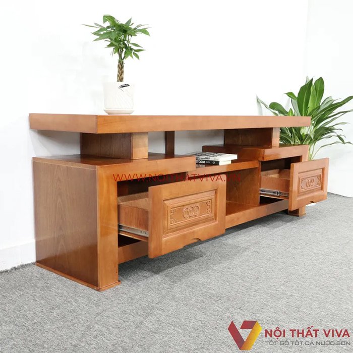Kệ tivi gỗ Xoan Đào đẹp, giá rẻ chỉ từ 3.950.000 VNĐ.