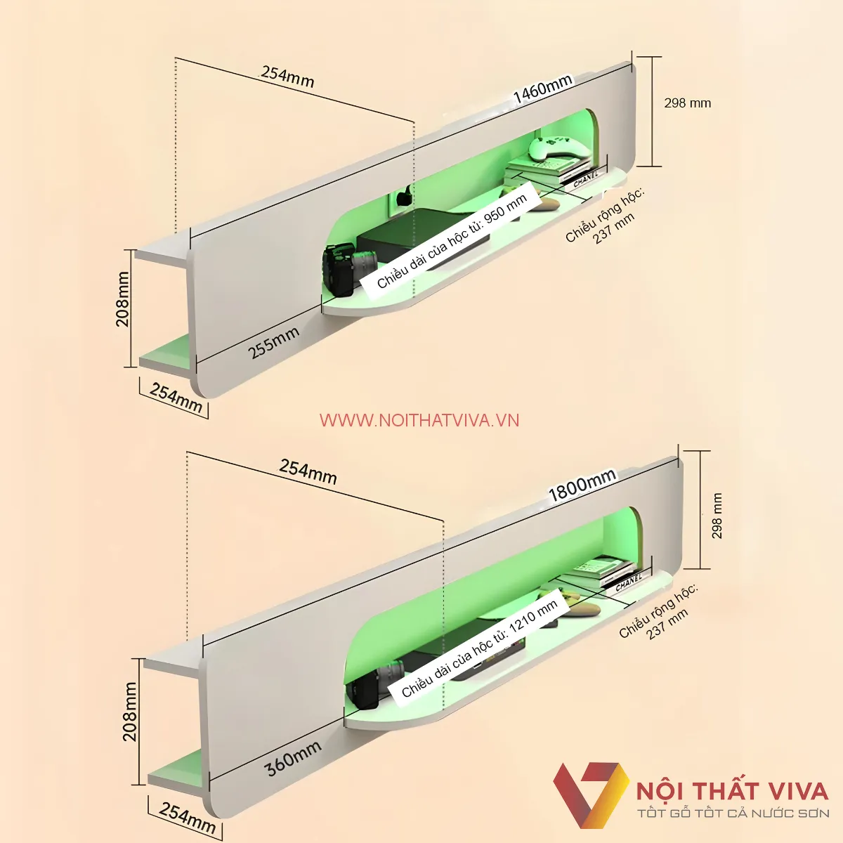 Kệ Tivi Gắn Tường Gỗ Công Nghiệp Giá Rẻ Hợp Lý