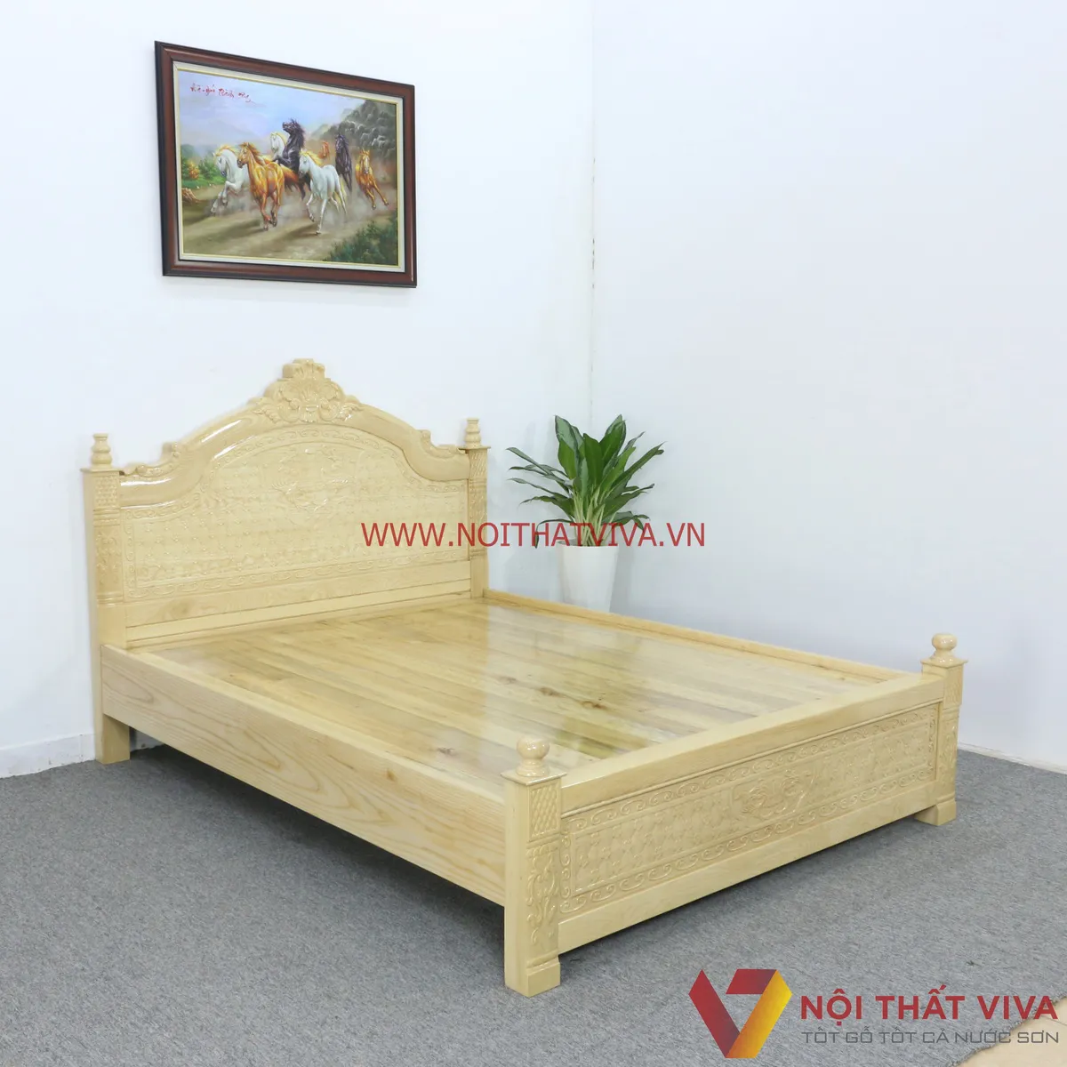 Loạt mẫu giường ngủ đẹp gỗ tự nhiên nổi đình đám nhất hiện nay