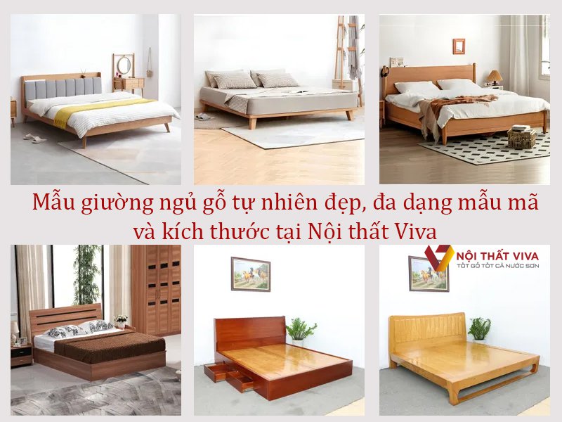 Mẫu giường ngủ gỗ tự nhiên đẹp, giá rẻ, hỗ trợ lắp đặt tại Hồ Chí Minh.