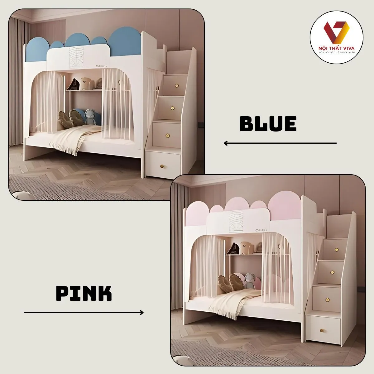 Mẫu Giường Tầng Đẹp Gỗ C&ocirc;ng Nghiệp D&agrave;nh Cho B&eacute; Thiết Kế Hiện Đại