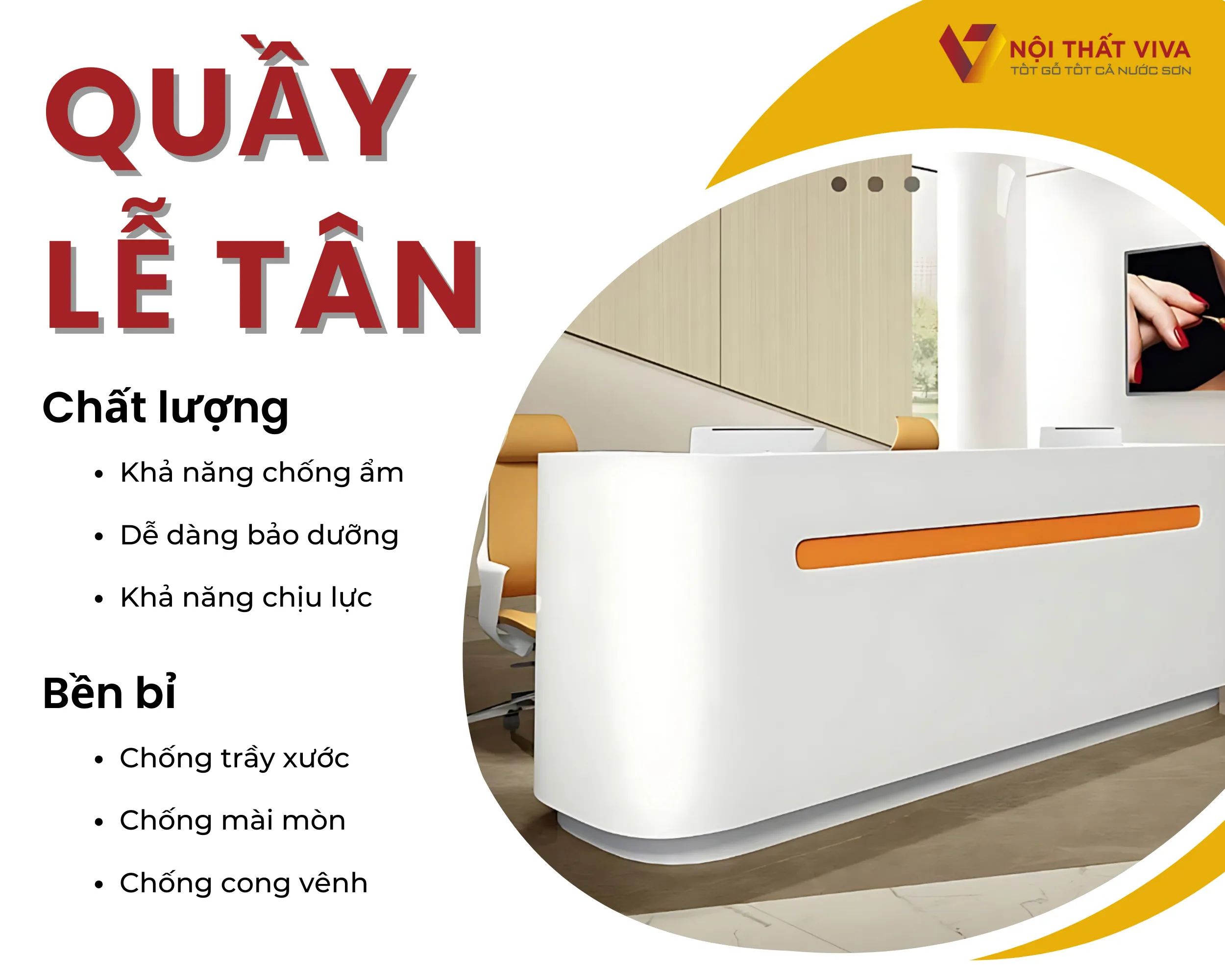 30+ Mẫu Quầy Lễ Tân Gỗ Công Nghiệp Hiện Đại Bền Đẹp Giá Tốt Nhất 2024