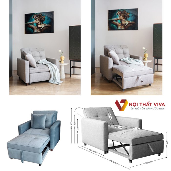 Các mẫu sofa giường đơn hiện đại, giá rẻ, nhỏ gọn, giao hàng nhanh tại Hồ Chí Minh.