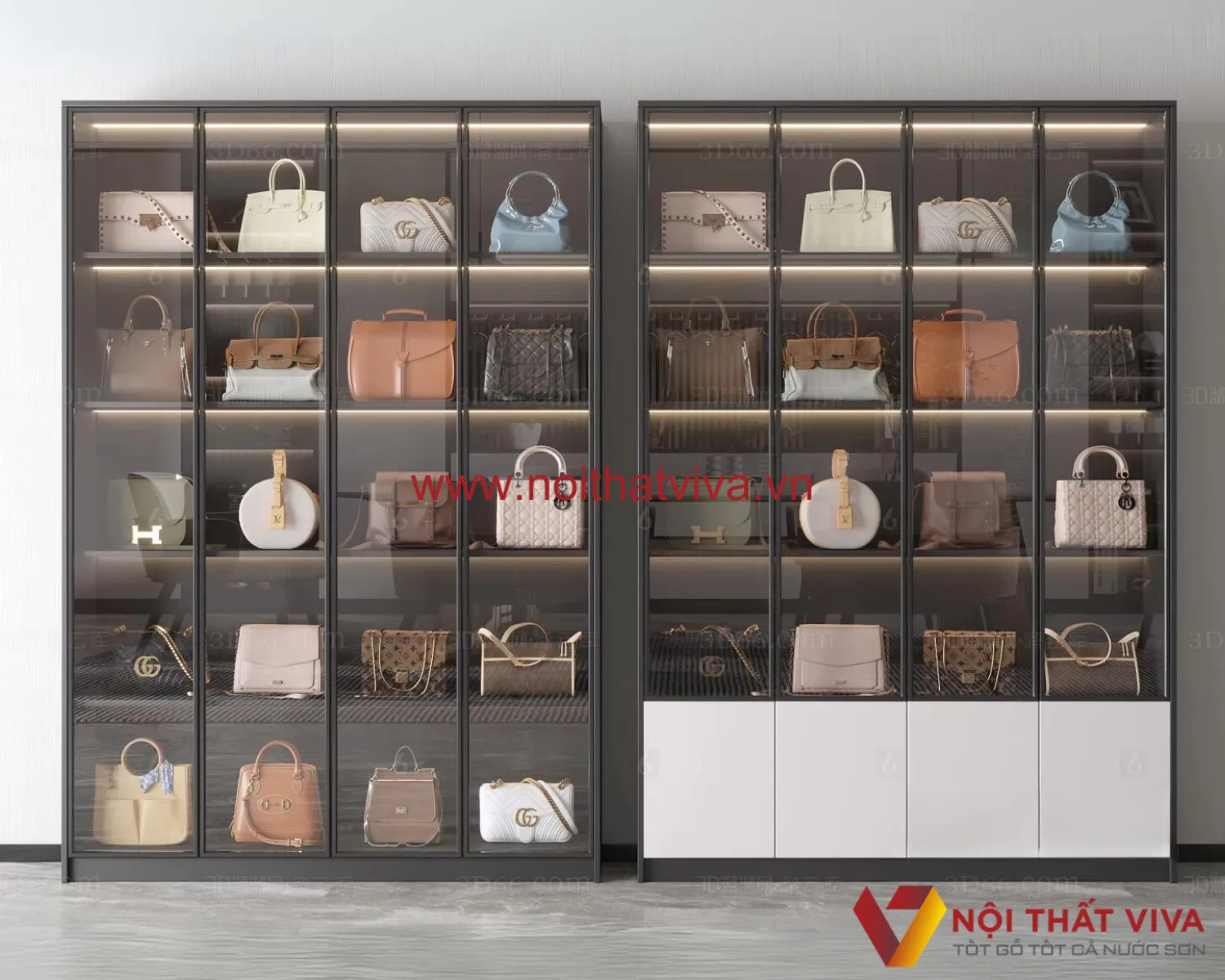 Mẫu Tủ Để Túi Xách Đẹp Gỗ Công Nghiệp MDF Melamine Thiết Kế Hiện Đại