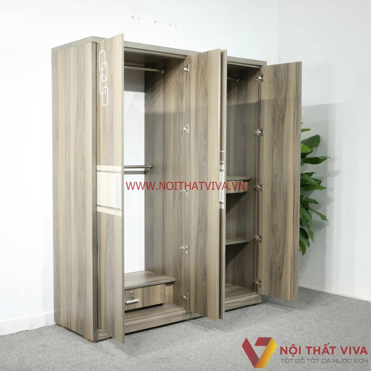 tủ quần áo 4 cánh giá rẻ