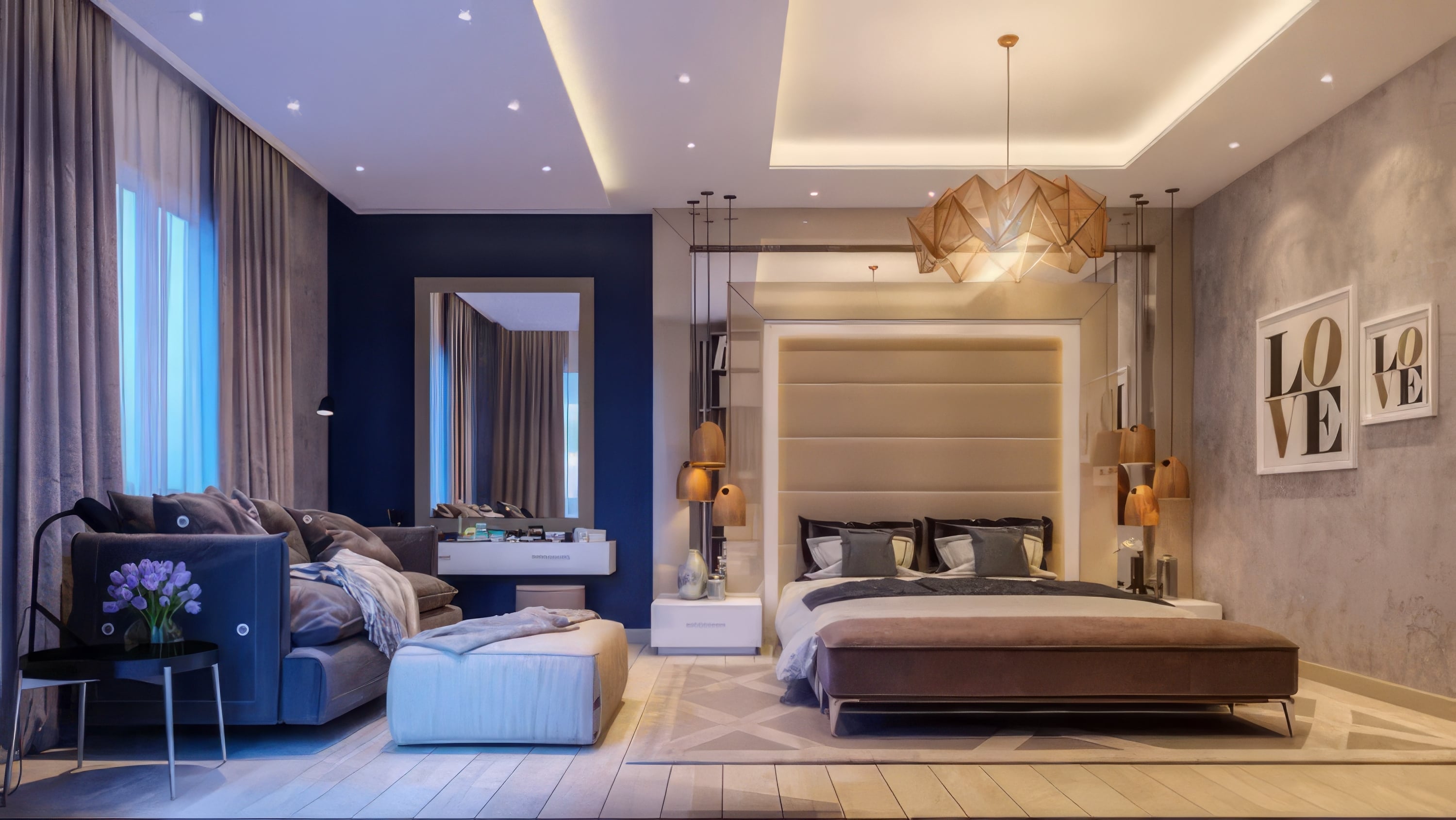 Nội thất chung cư tr&ecirc;n 90m&sup2;