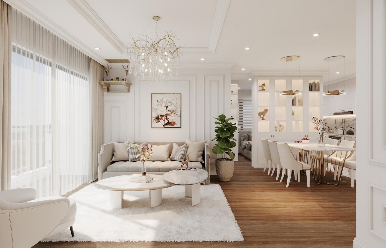Phong c&aacute;ch thiết kế thi c&ocirc;ng nội thất hiện đại