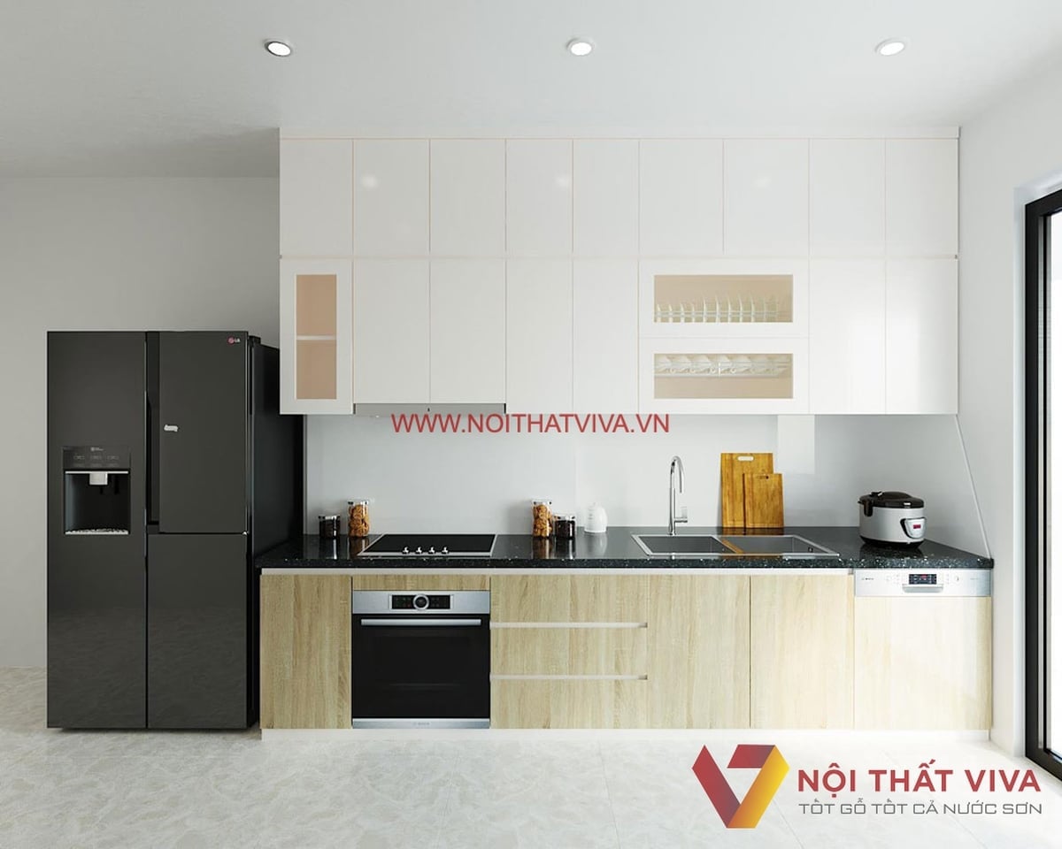 Tủ bếp theo phong c&aacute;ch tối giản