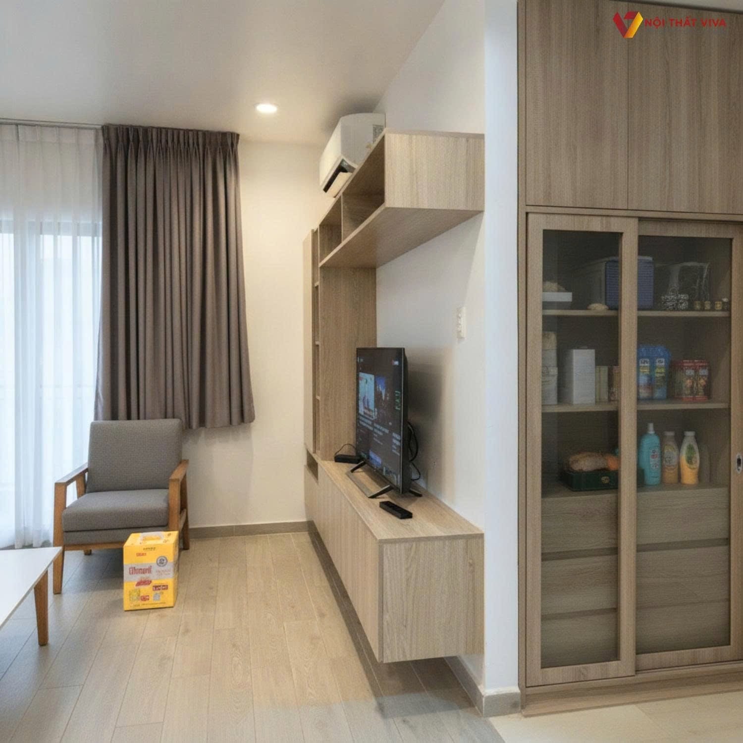 Nội thất căn hộ 2 ph&ograve;ng ngủ 70m&sup2; phong c&aacute;ch hiện đại