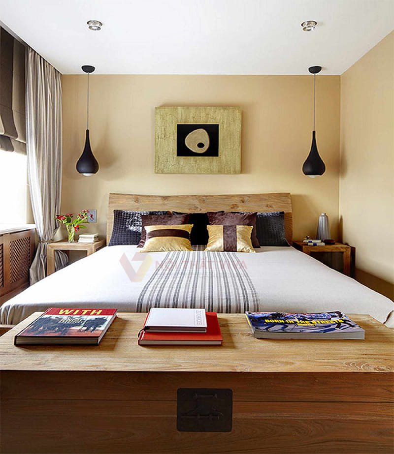 Mẫu nội thất phòng ngủ nhỏ giúp mở rộng không gian sử dụng.