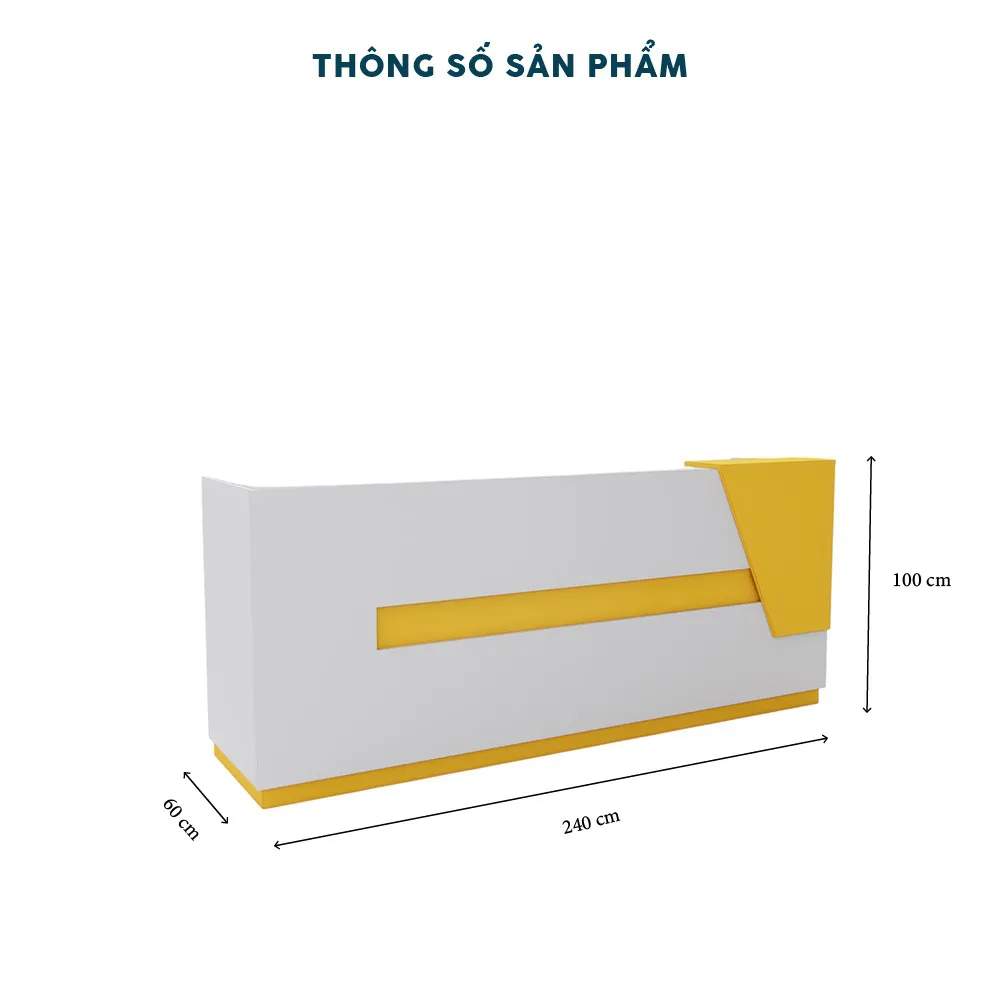 Quầy lễ tân gỗ công nghiệp