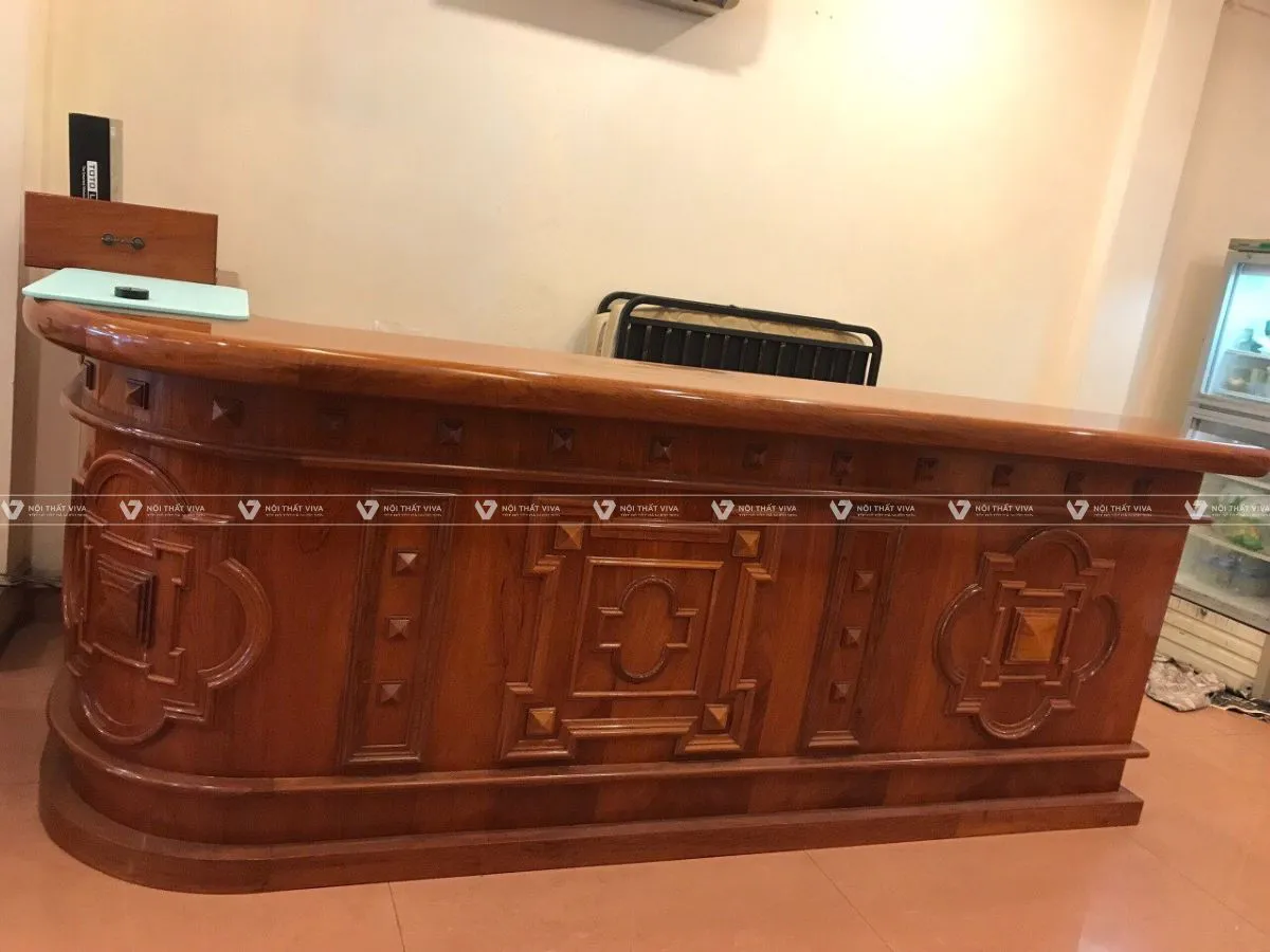 Quầy Lễ Tân Gỗ Tự Nhiên