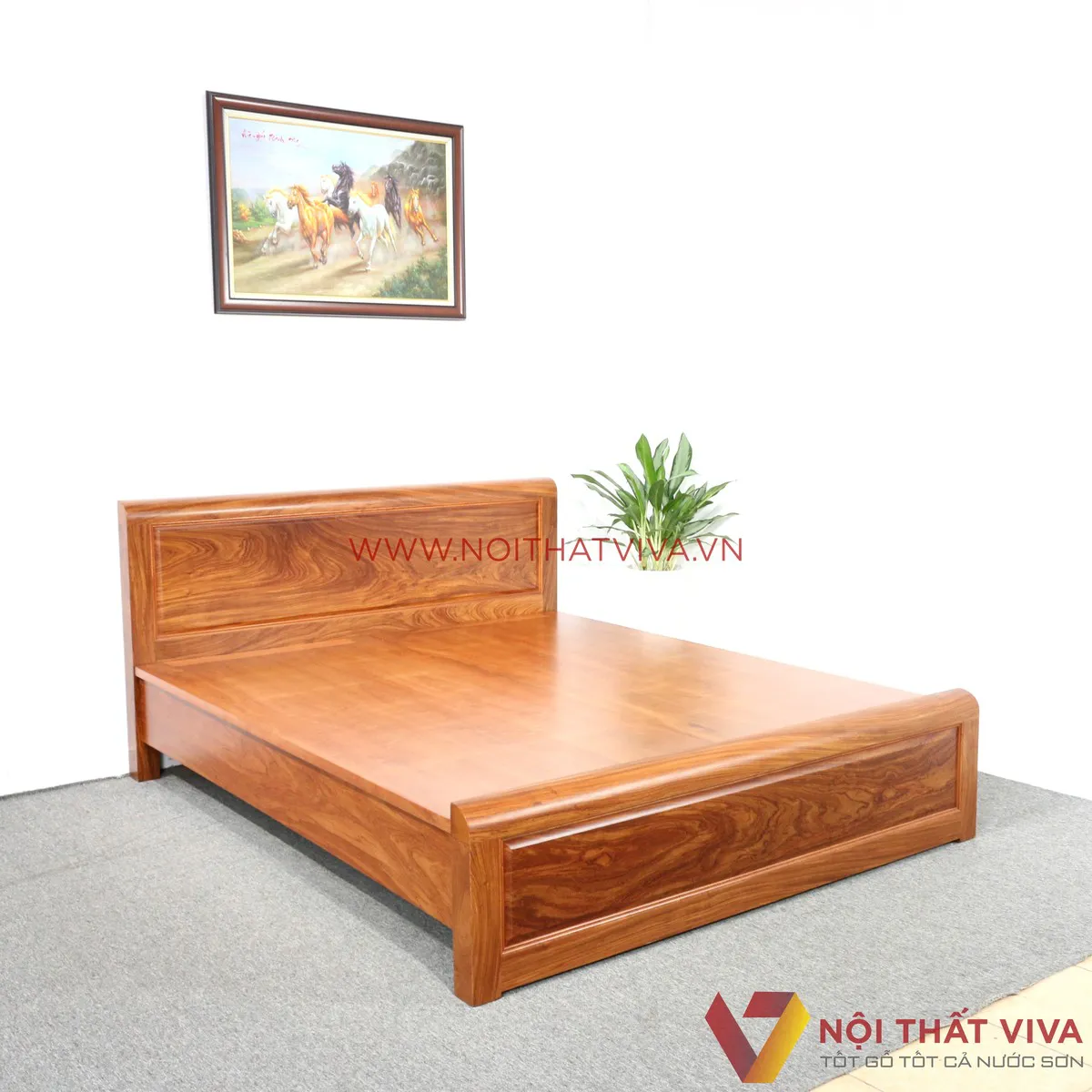 Review chi tiết giá giường ngủ gỗ hương đỏ cao cấp