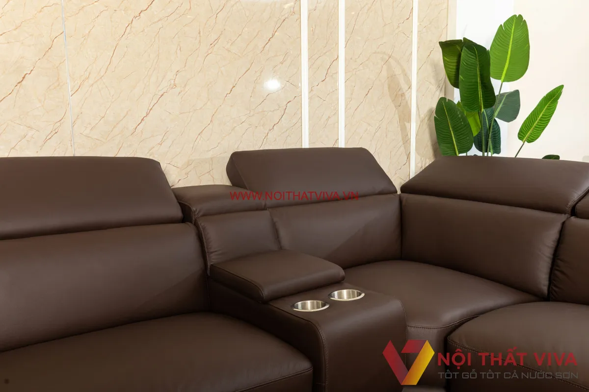 Sofa Da Chữ L Da Bò Thông Minh Hiện Đại Sang Trọng Giá Hấp Dẫn