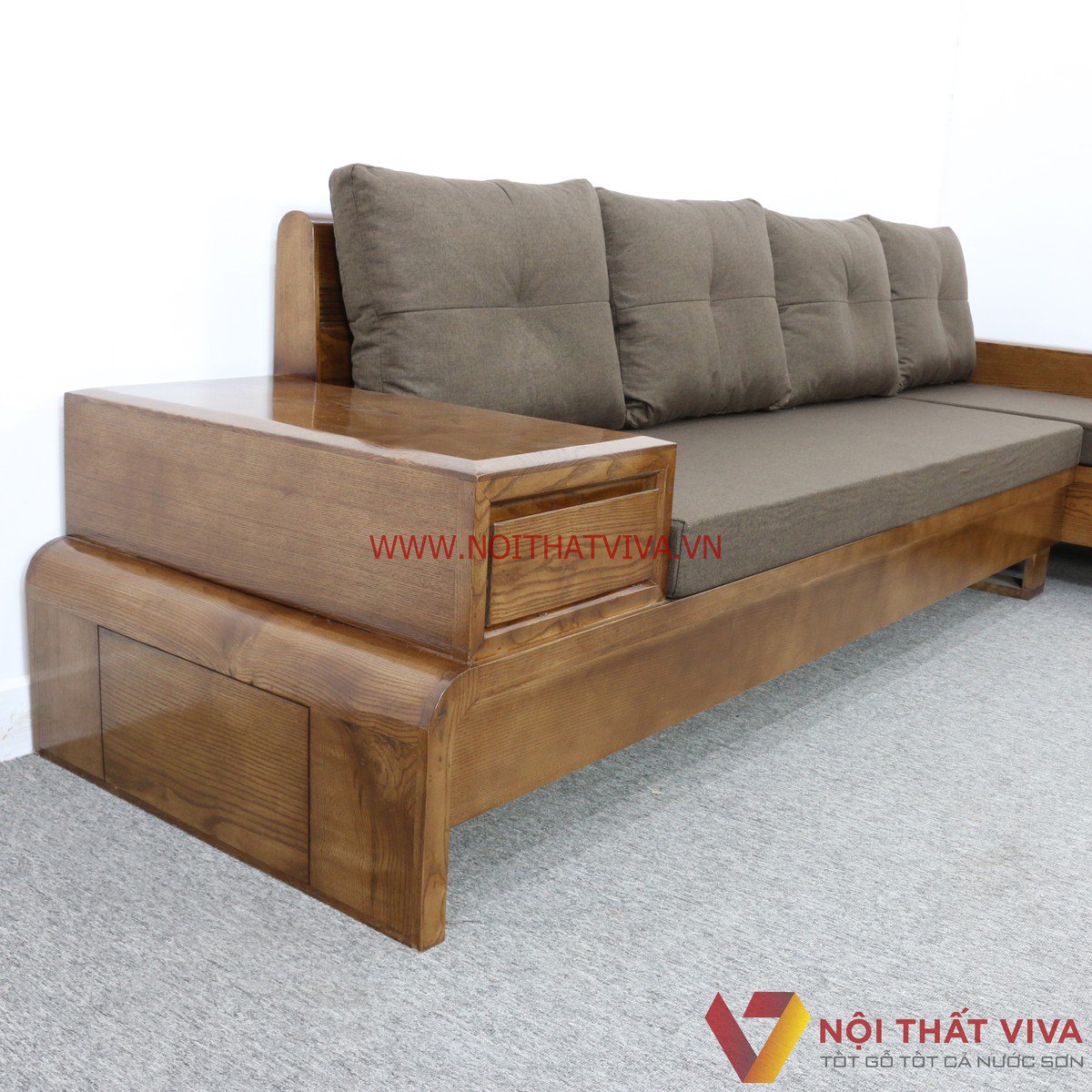 sofa gỗ có nệm
