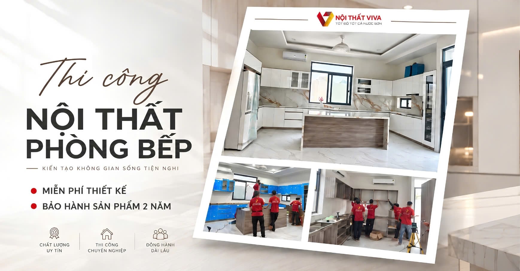 Thi c&ocirc;ng nội thất ph&ograve;ng bếp trọn g&oacute;i